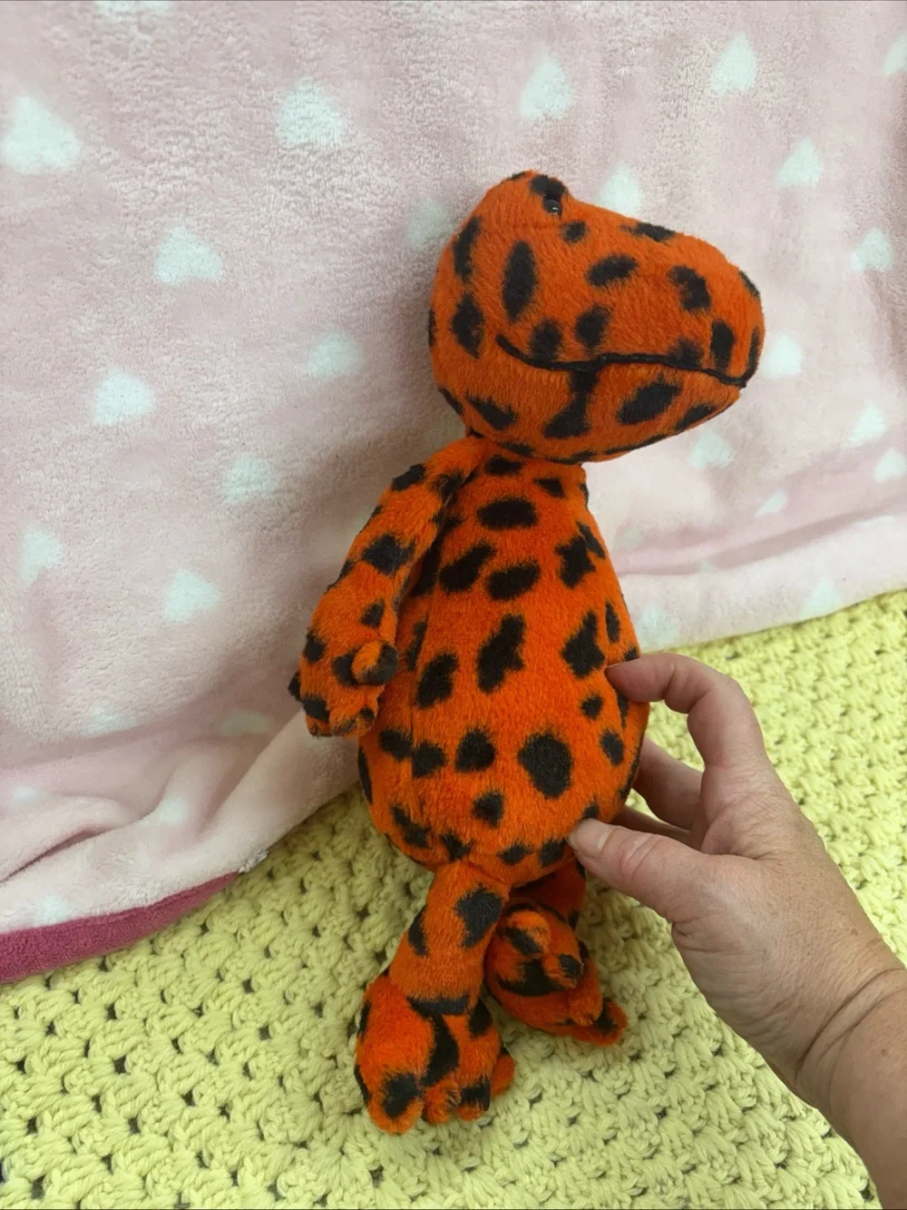 Rare HTF jellycat Syd Salamander Orange/black plush w/ tush tags